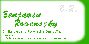 benjamin rovenszky business card